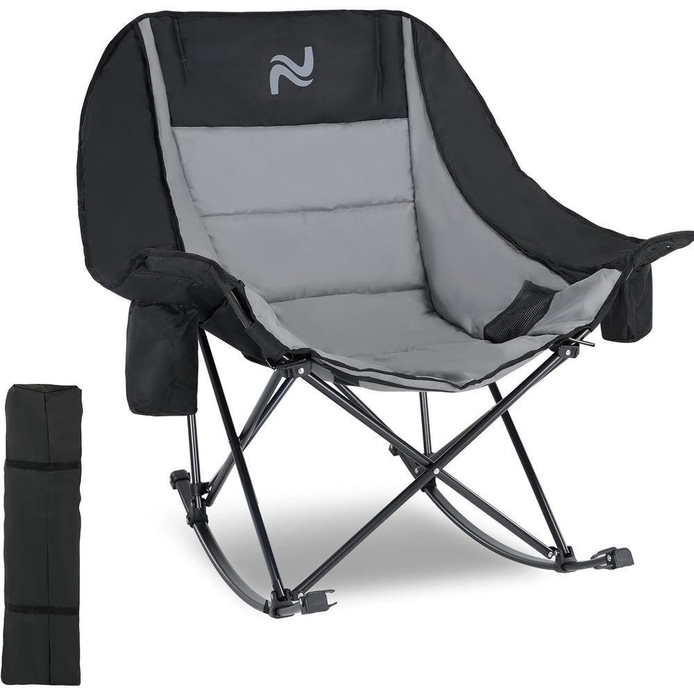 Outdoor Camping Rocking Chair - Portable Outdoor Rocking Chair with Cooler