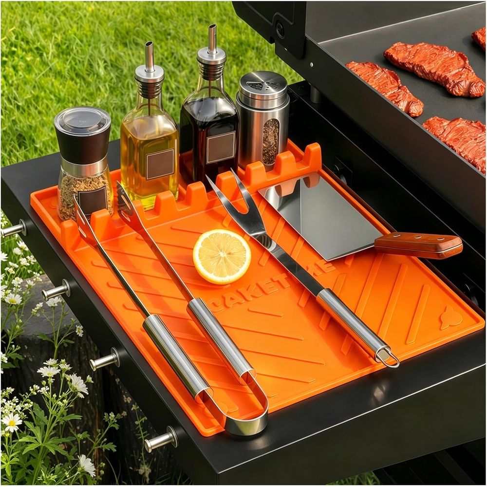 Outdoor Camping Kitchen - Silicone Grill Mats or Griddle Accessories