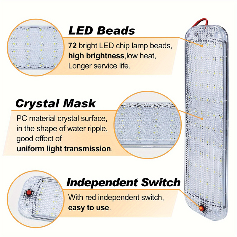 72LED Car Interior Light 12-80 - Outdoor Camping Trailer review and price