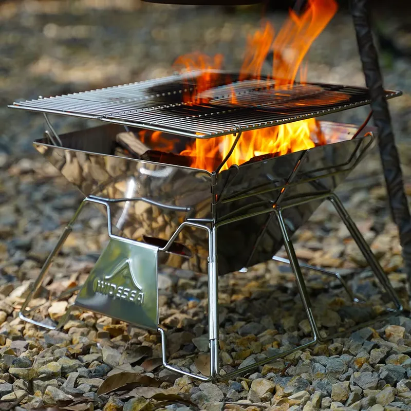 Outdoor Camping BBQ Grill, Wid - Outdoor Camping Wood Burning Stove review and price