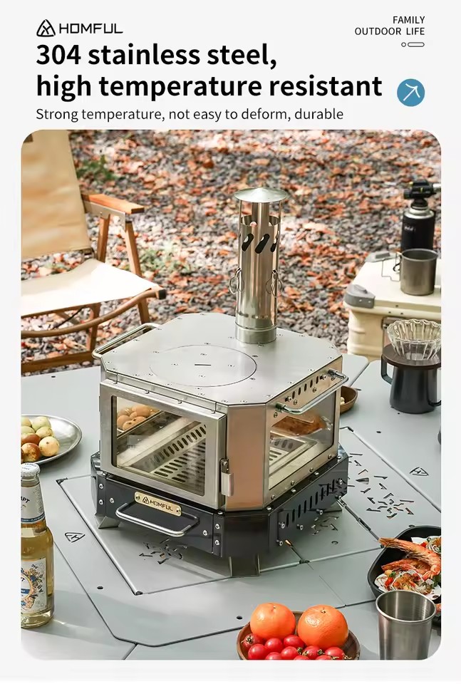 HOMFUL Portable Firewood Stove - Outdoor Camping Wood Burning Stove review and price