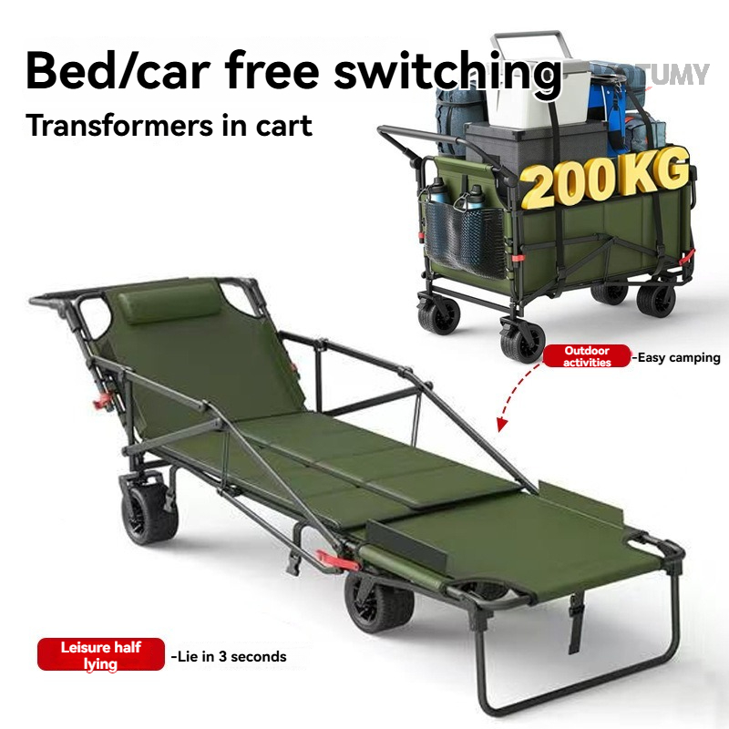 Foldable Camping Wagon with Ta - Outdoor Camping Recliner review and price