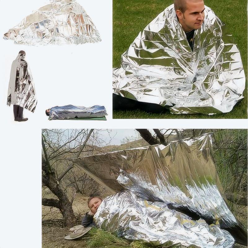 4 pcs Emergency Blanket Outdoo - First Aid Kit Camping review and price