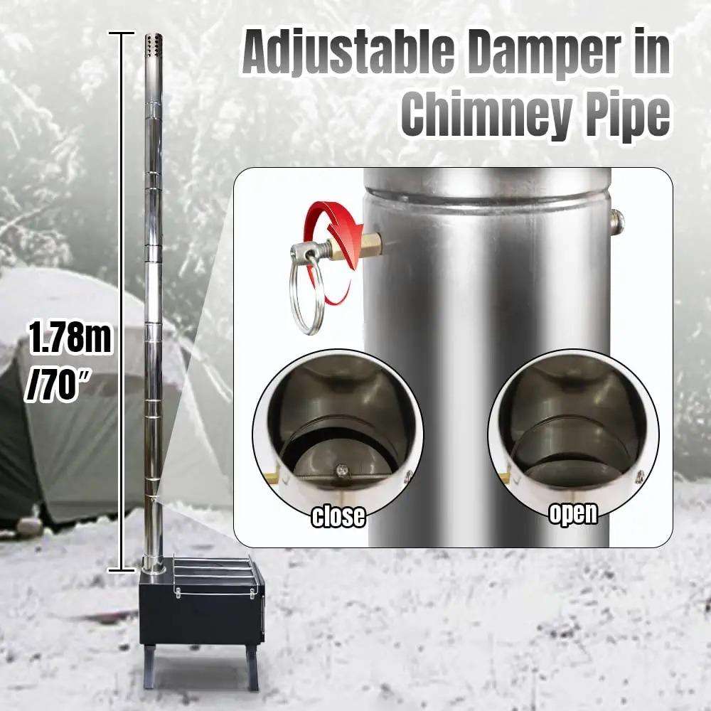 Portable Outdoor Stainless Ste - Outdoor Camping Wood Burning Stove review and price