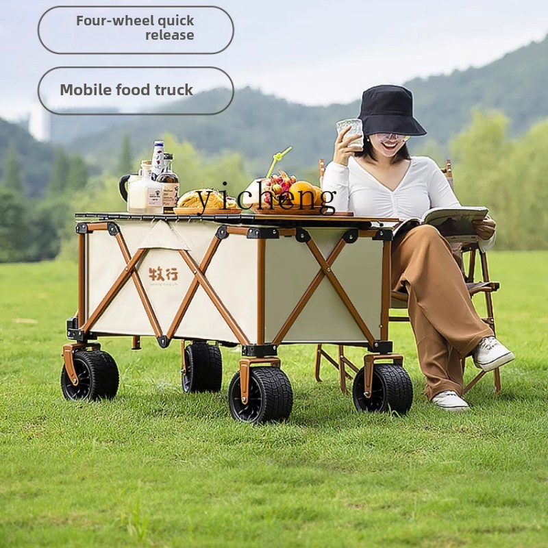 XL grazing camping cart foldin - Outdoor Camping Trailer review and price