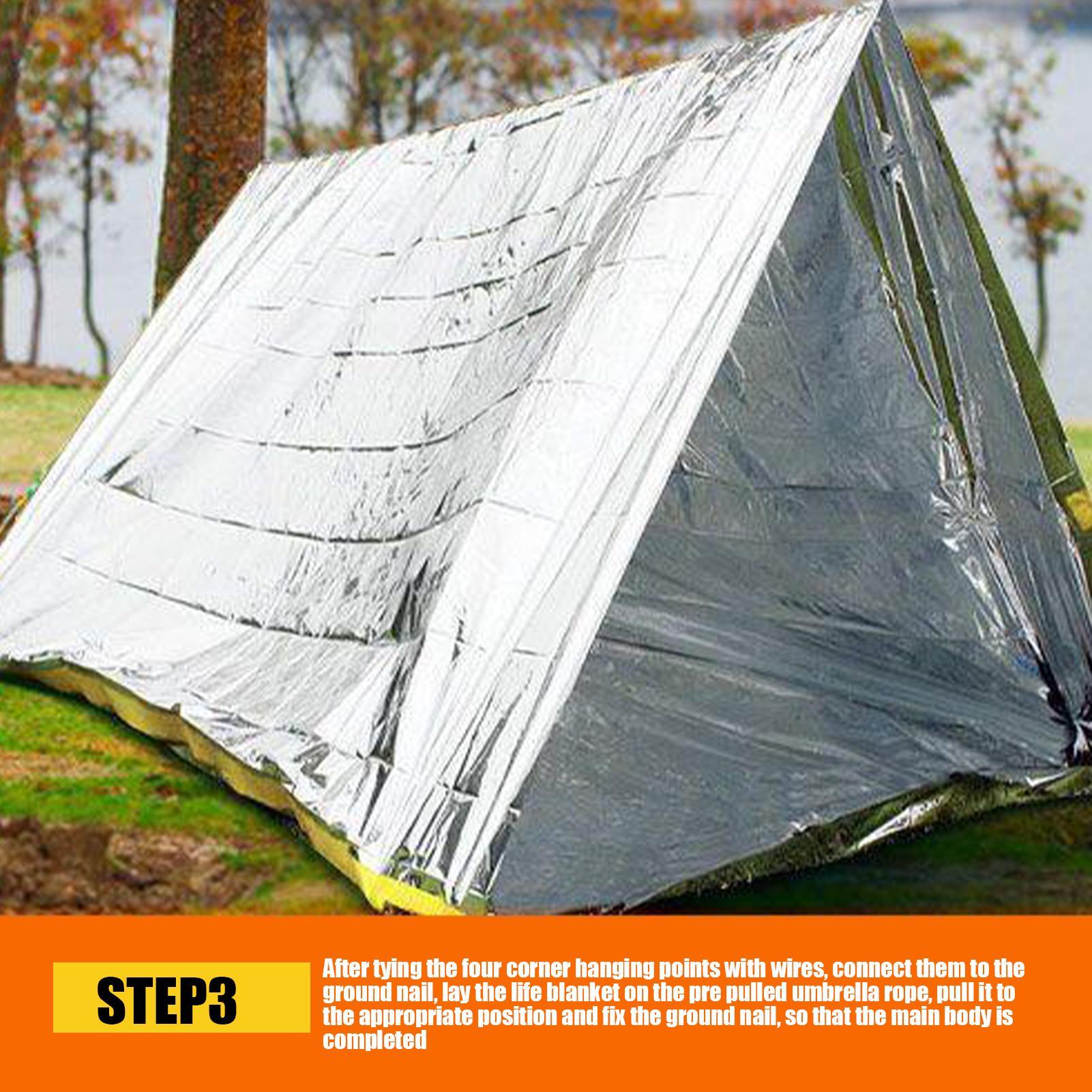 1PC Emergency Blanket Windproo - First Aid Kit Camping review and price