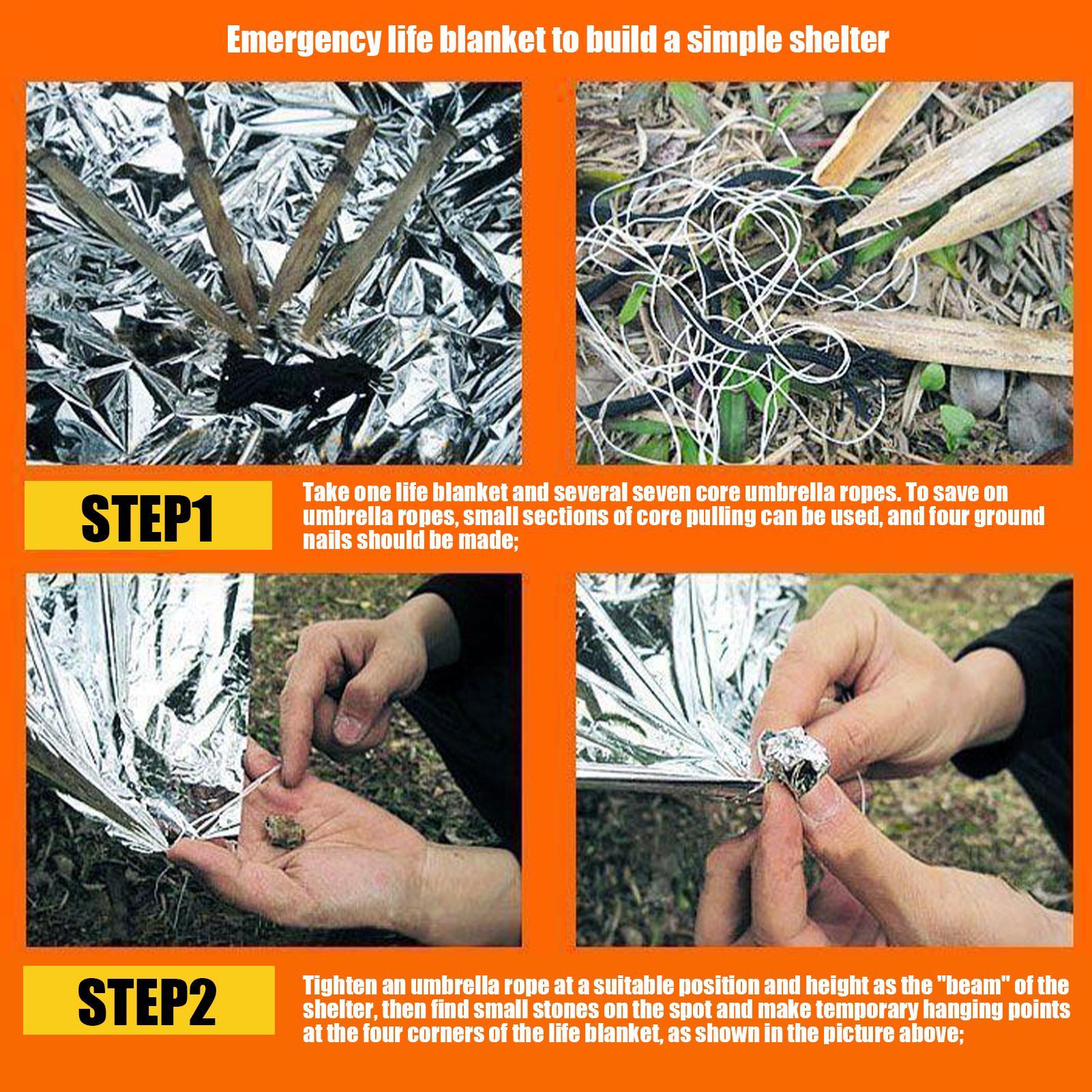 1PC Emergency Blanket Windproo - First Aid Kit Camping review and price