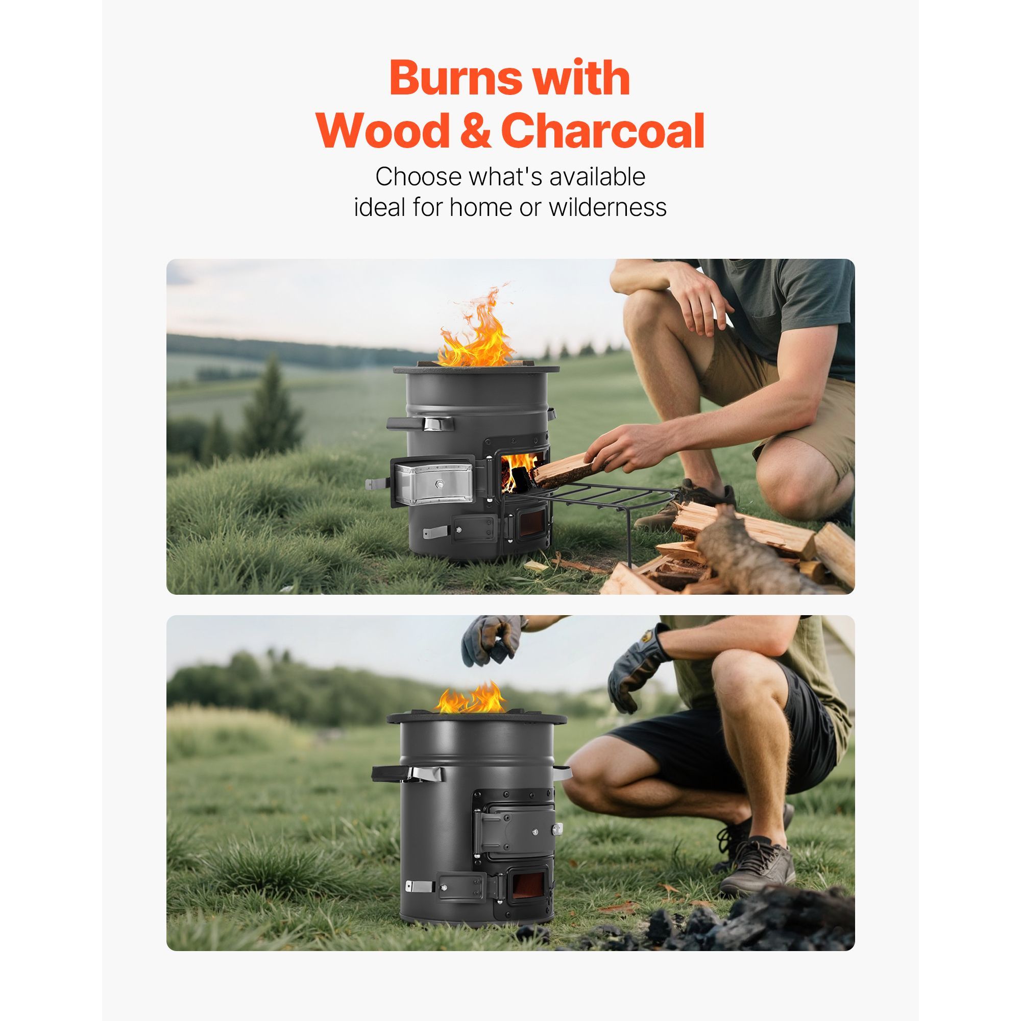 Camping Rocket Stove, Wood Bur - Outdoor Camping Wood Burning Stove review and price