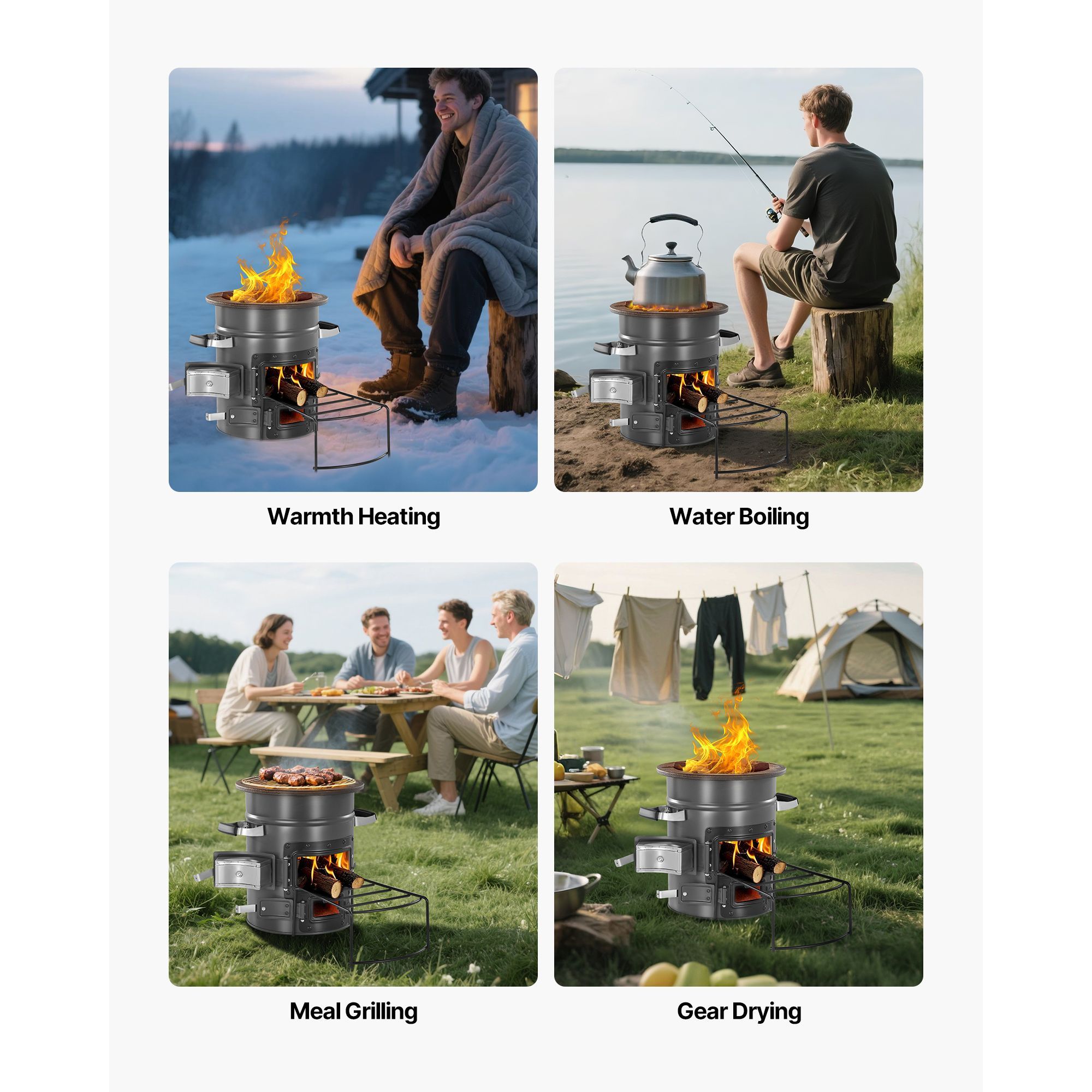 Camping Rocket Stove, Wood Bur - Outdoor Camping Wood Burning Stove review and price