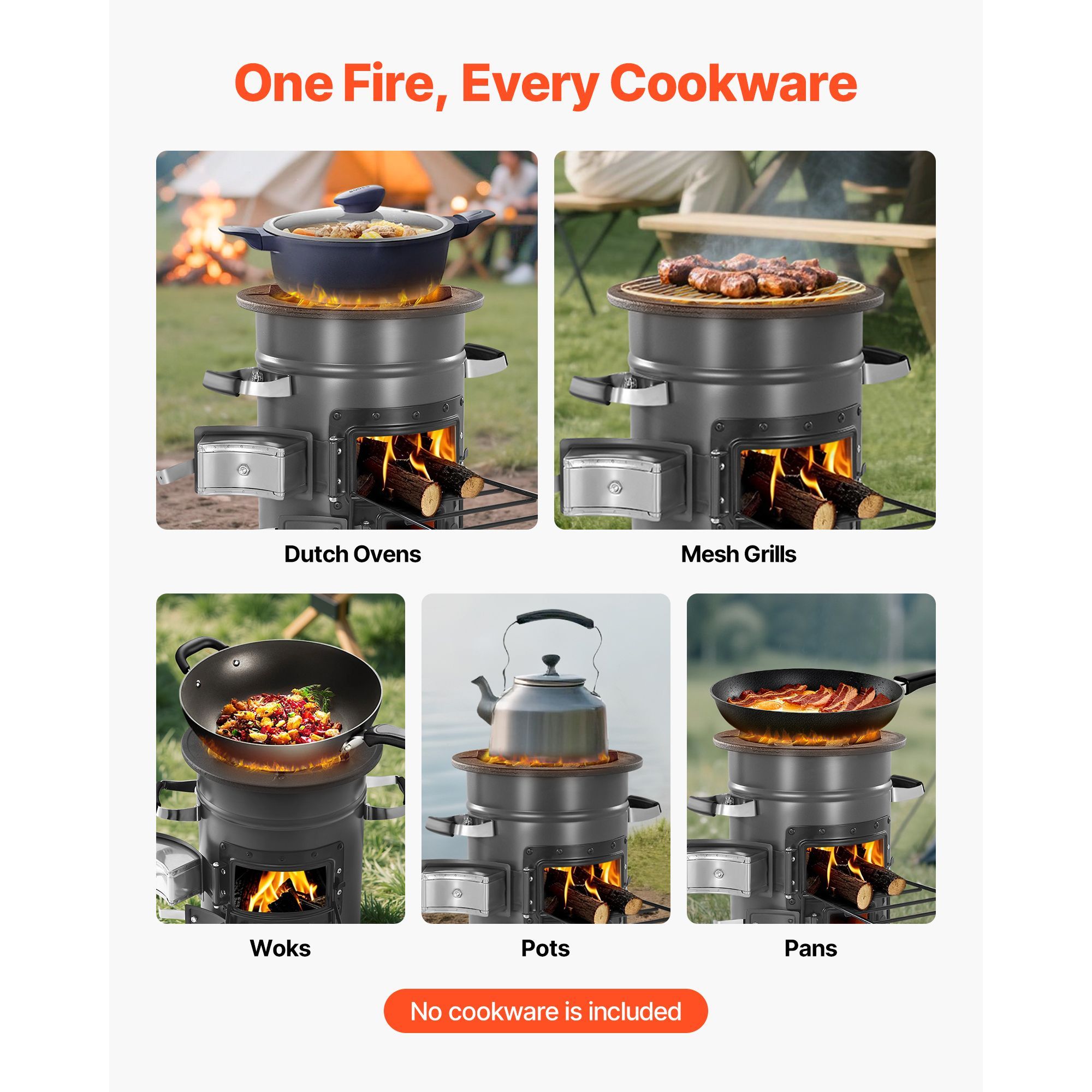 Camping Rocket Stove, Wood Bur - Outdoor Camping Wood Burning Stove review and price
