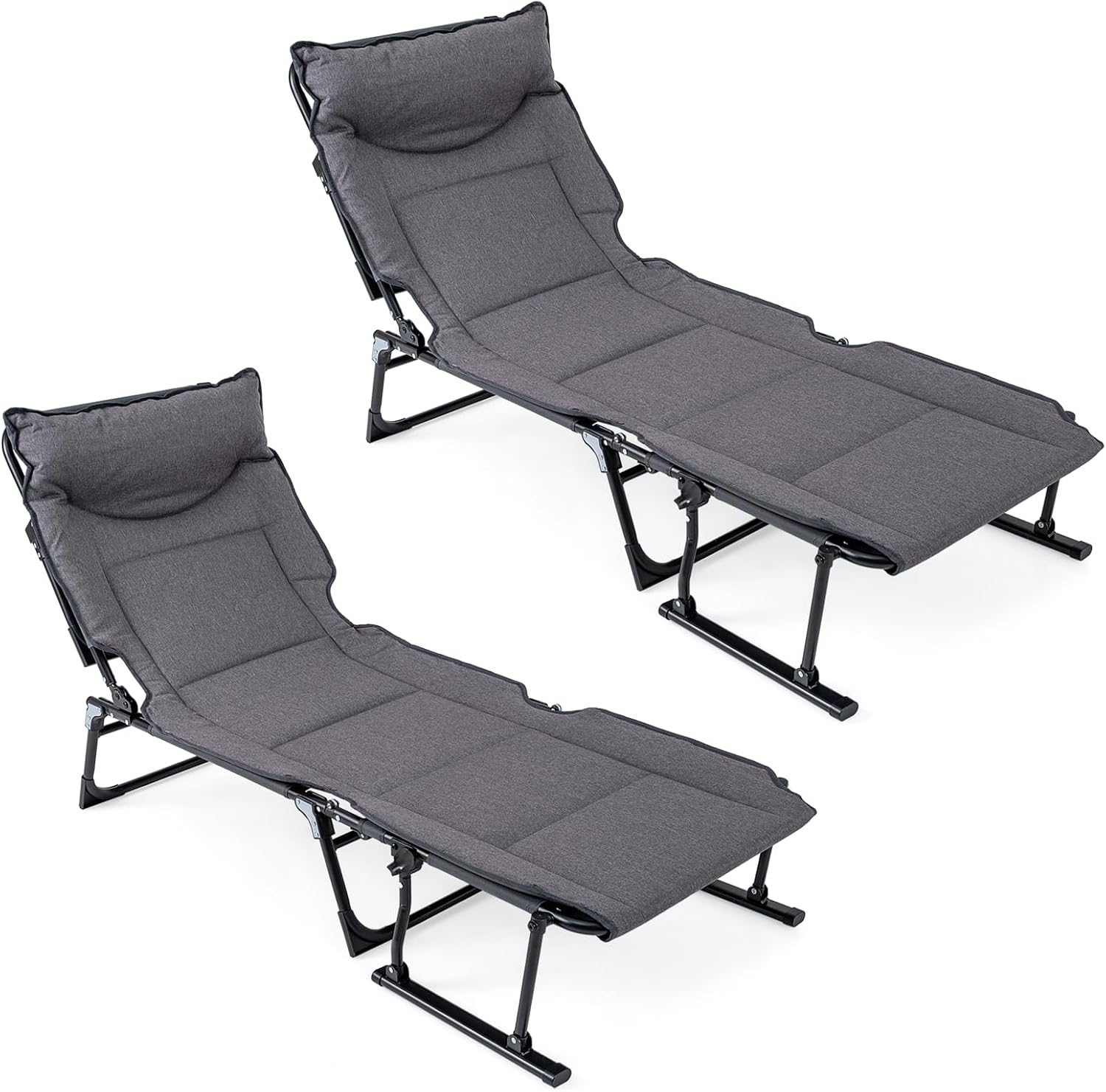Folding Patio Lounge Chair Set - Outdoor Camping Recliner review and price