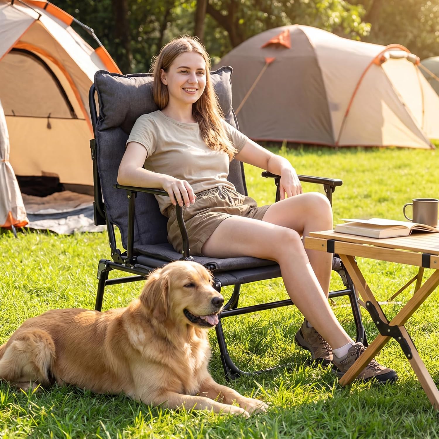 Folding Patio Lounge Chair Set - Outdoor Camping Recliner review and price