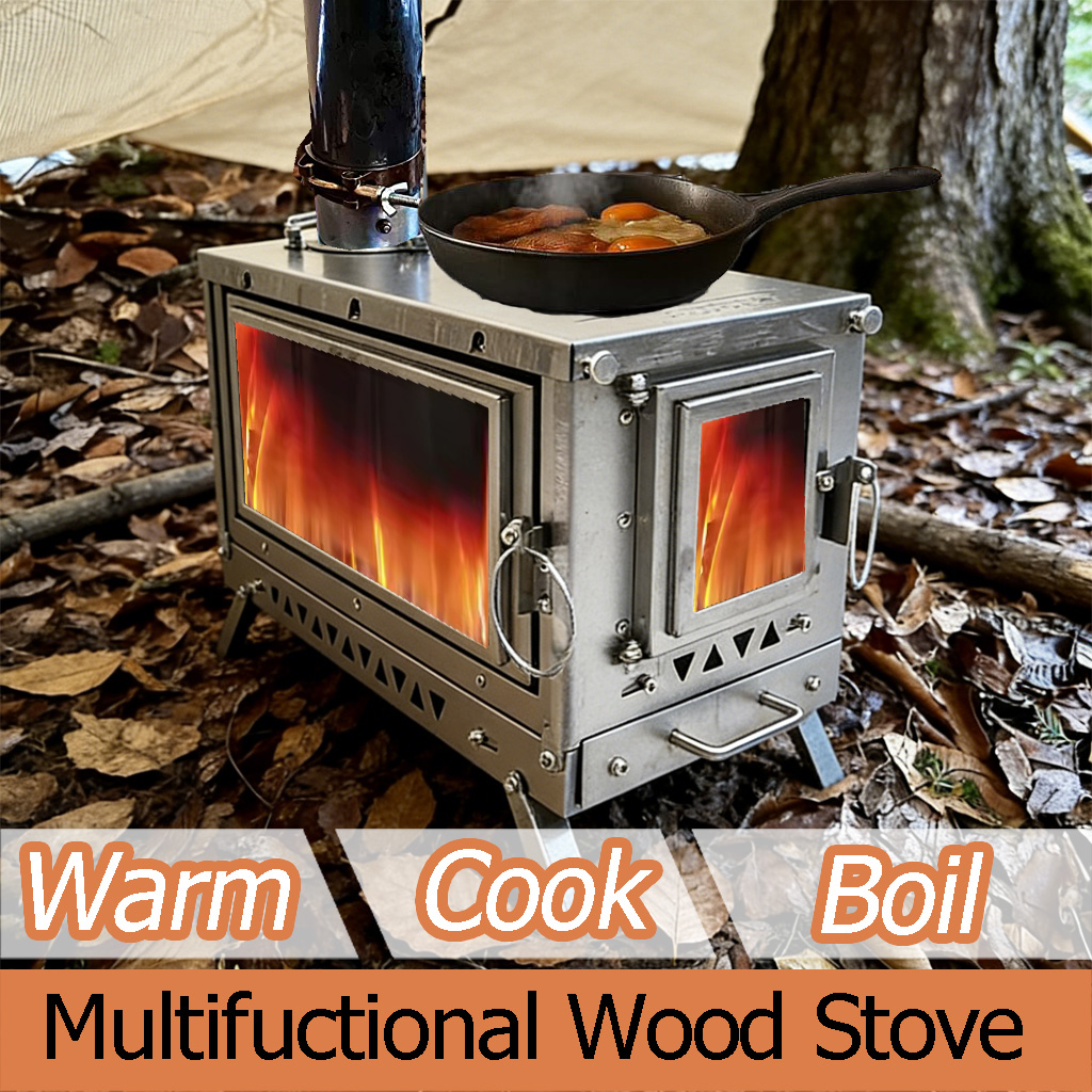DANCHEL T3 Titanium Tent Stove - Outdoor Camping Wood Burning Stove review and price