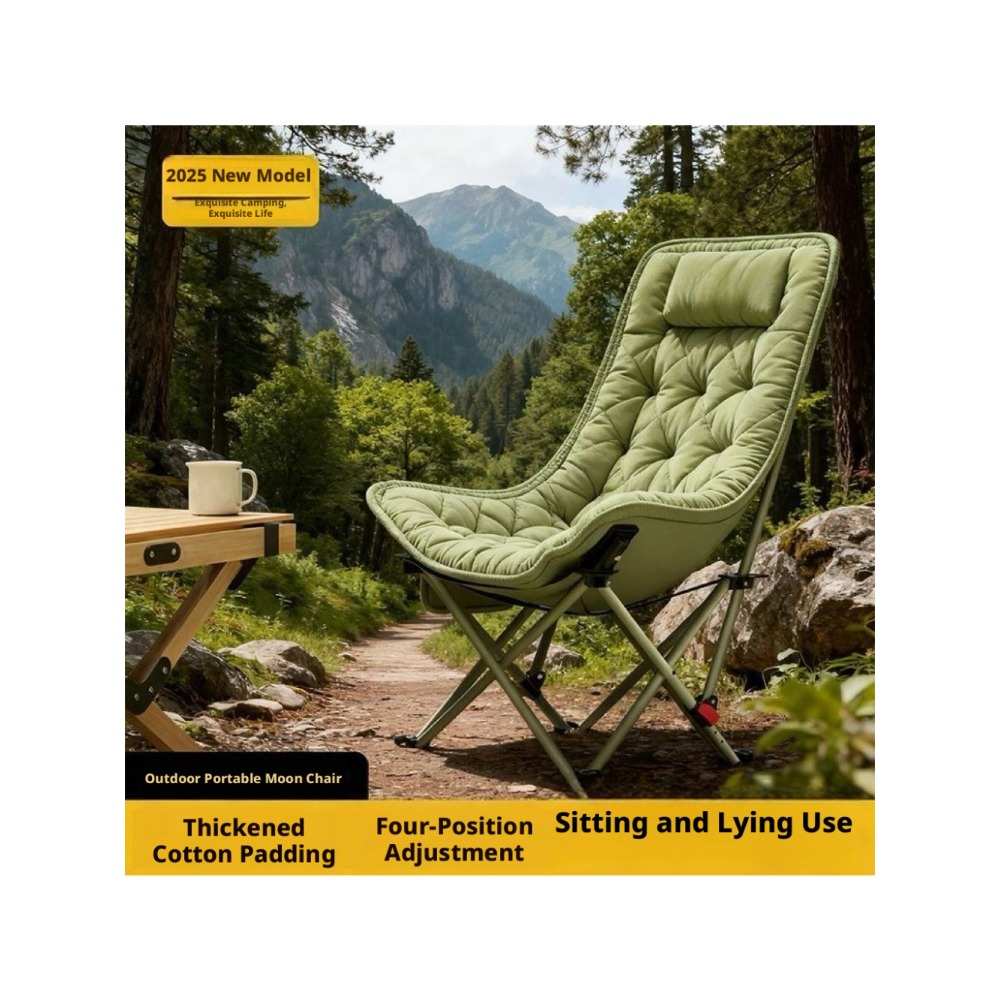 Thickened Cotton Outdoor Foldi - Outdoor Camping Recliner review and price