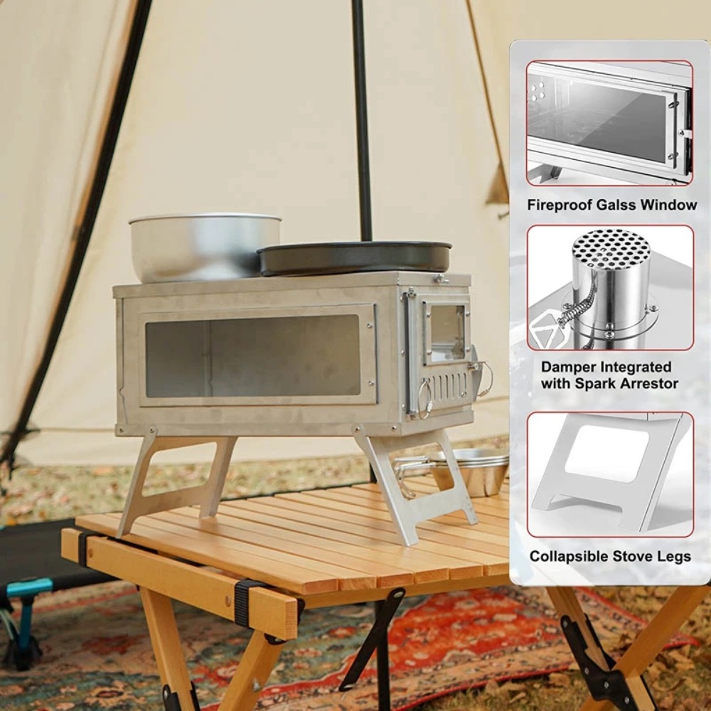 Outdoor Heater Tent Stove Port - Outdoor Camping Wood Burning Stove review and price