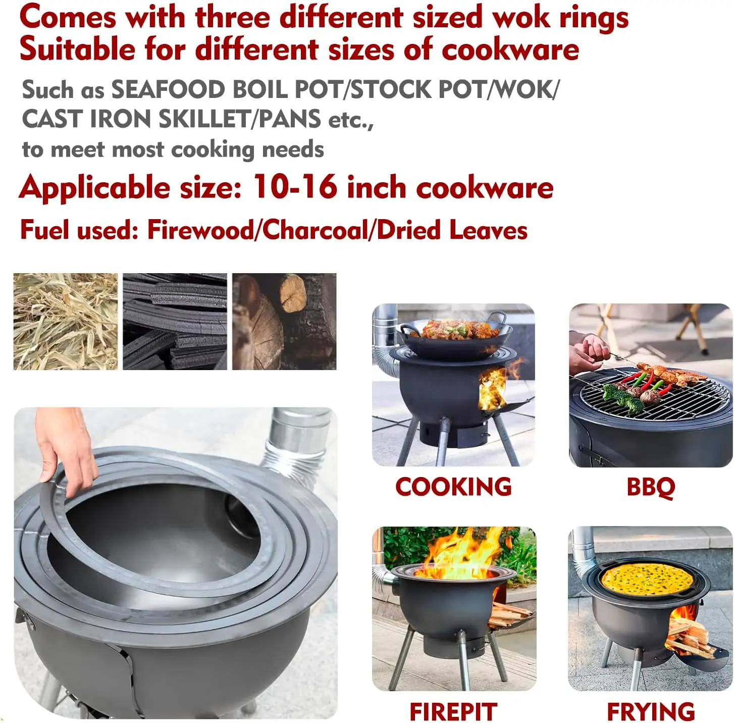 Multifunction Wood Burning Sto - Outdoor Camping Wood Burning Stove review and price
