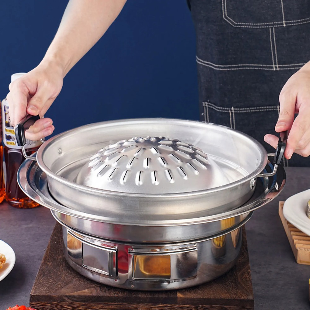 2 in 1 Hot Pot Grill Pan Non S - Outdoor Camping Kitchen review and price