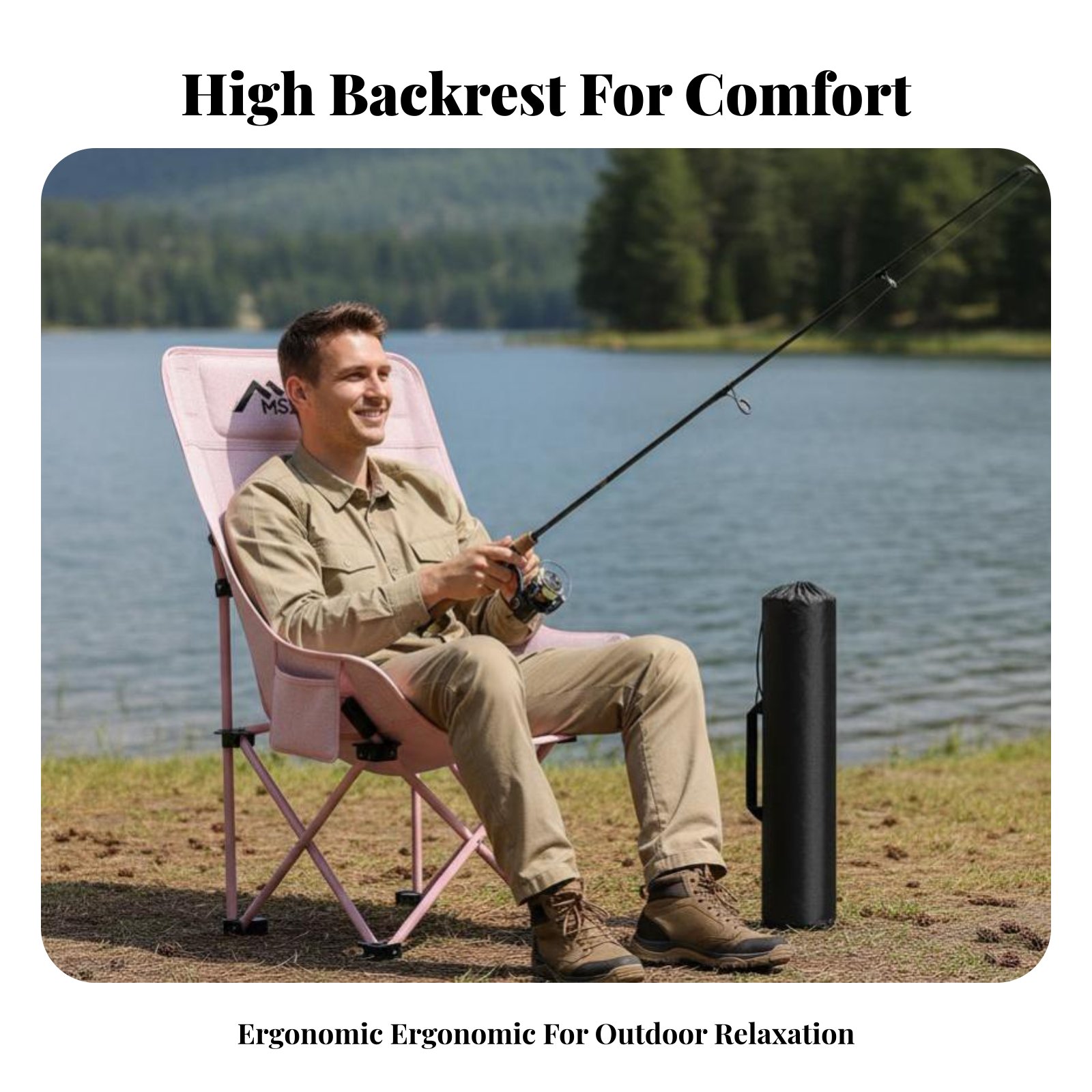Foldable Mesh High Back Chair  - Outdoor Camping Recliner review and price