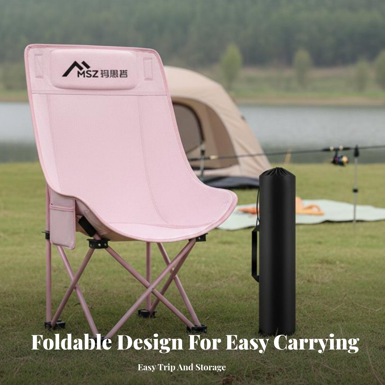 Foldable Mesh High Back Chair  - Outdoor Camping Recliner review and price
