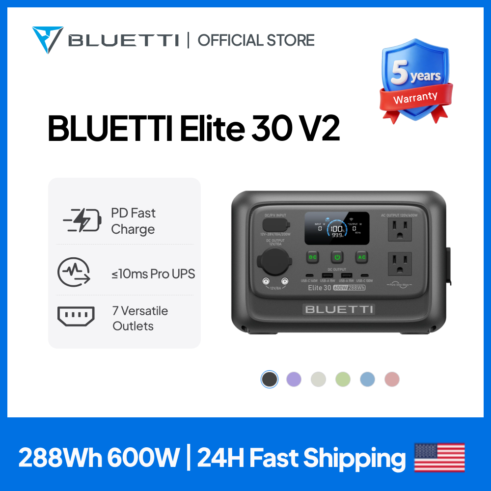 【Renew】BLUETTI Elite 30 V2 Por - Outdoor Camping Outfit review and price