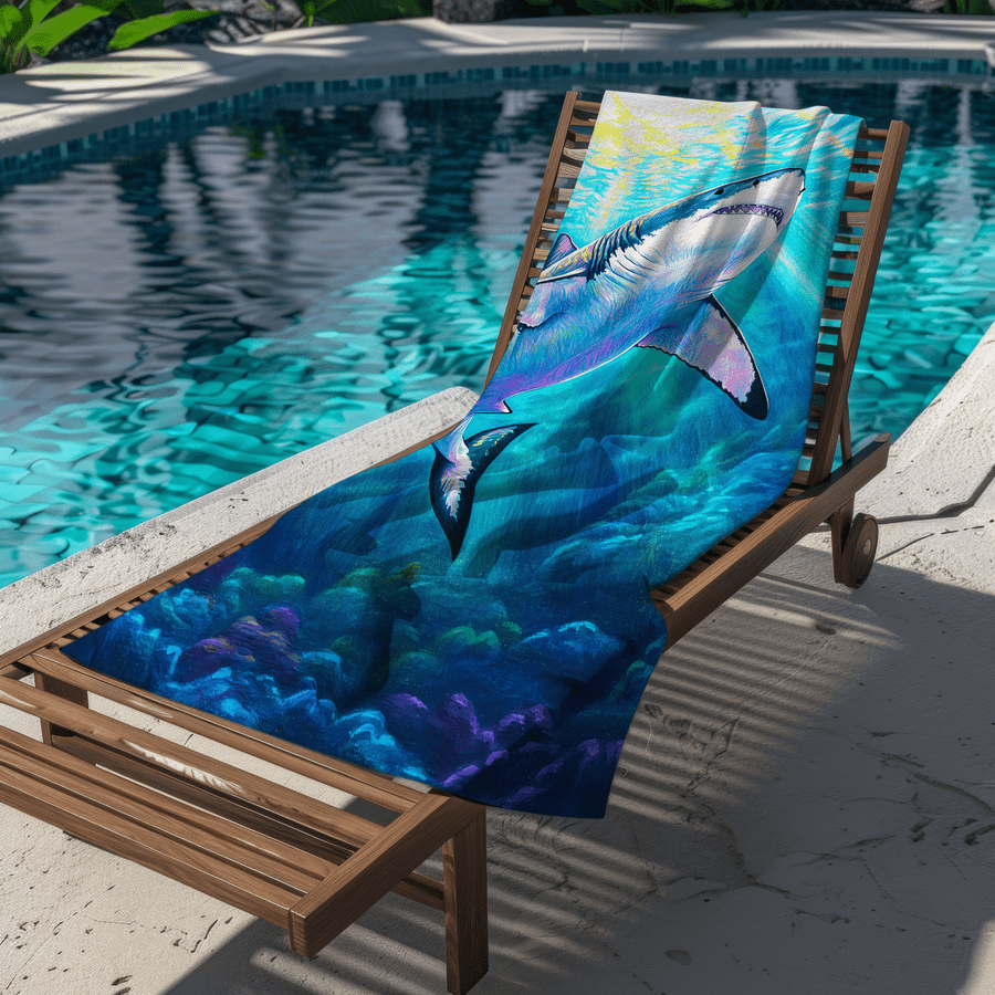 1pc Shark Pattern Sand-Proof M - Camp Towel Microfiber review and price