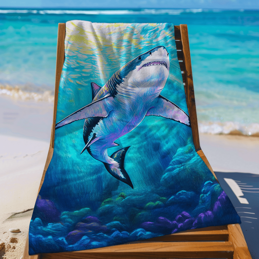 1pc Shark Pattern Sand-Proof M - Camp Towel Microfiber review and price