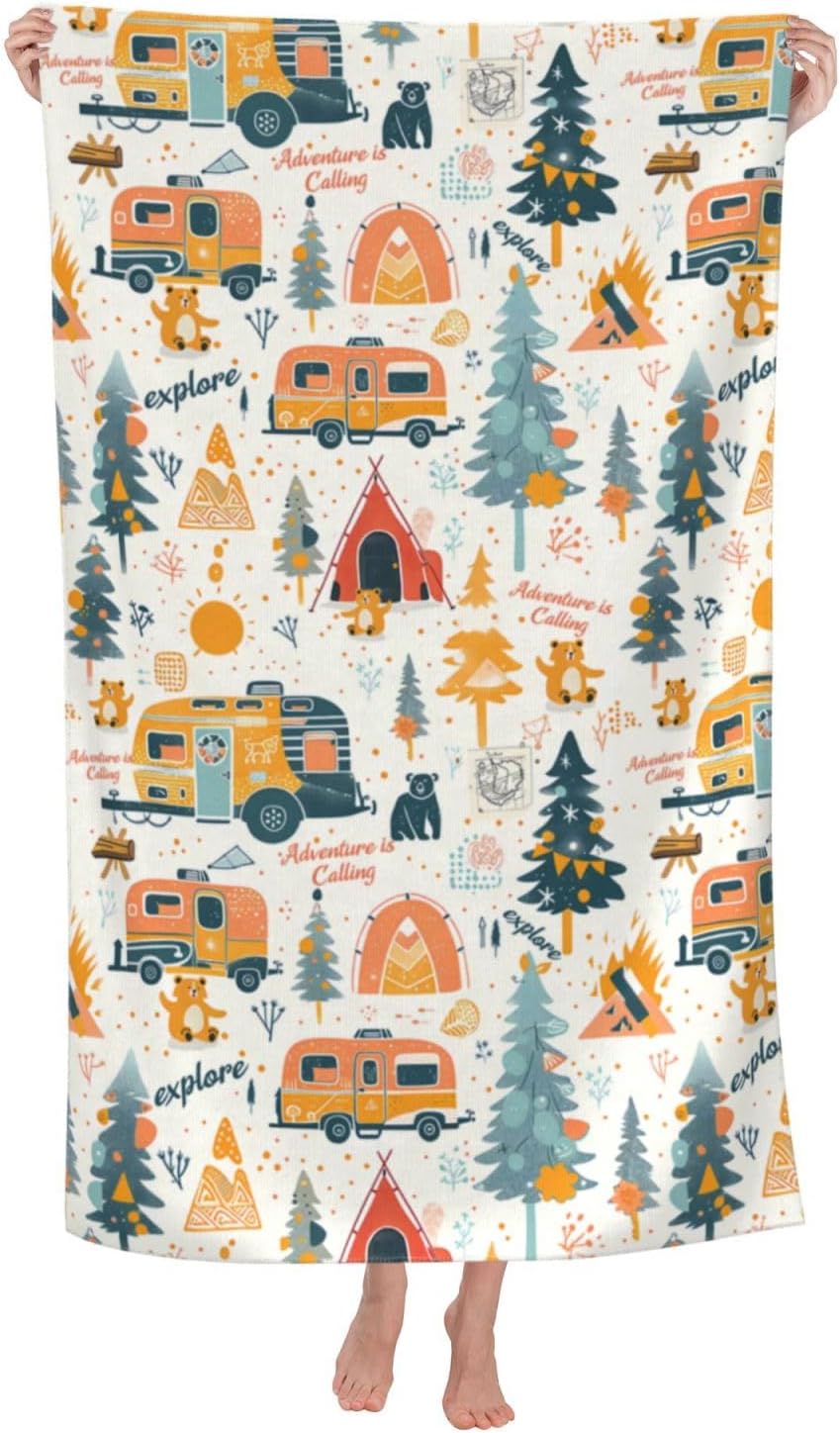 Camping Adventure Beach Towel  - Camp Towel Microfiber review and price