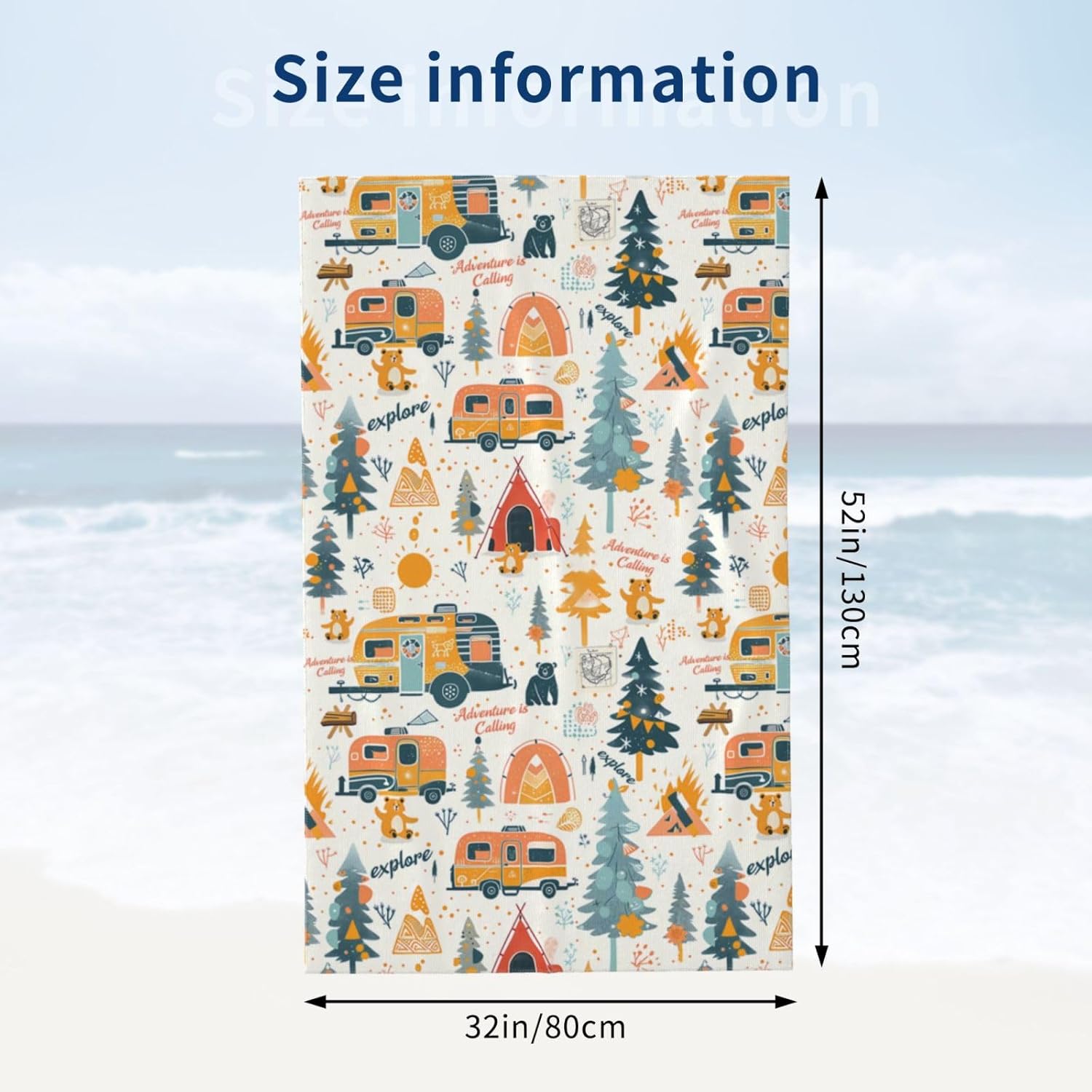 Camping Adventure Beach Towel  - Camp Towel Microfiber review and price