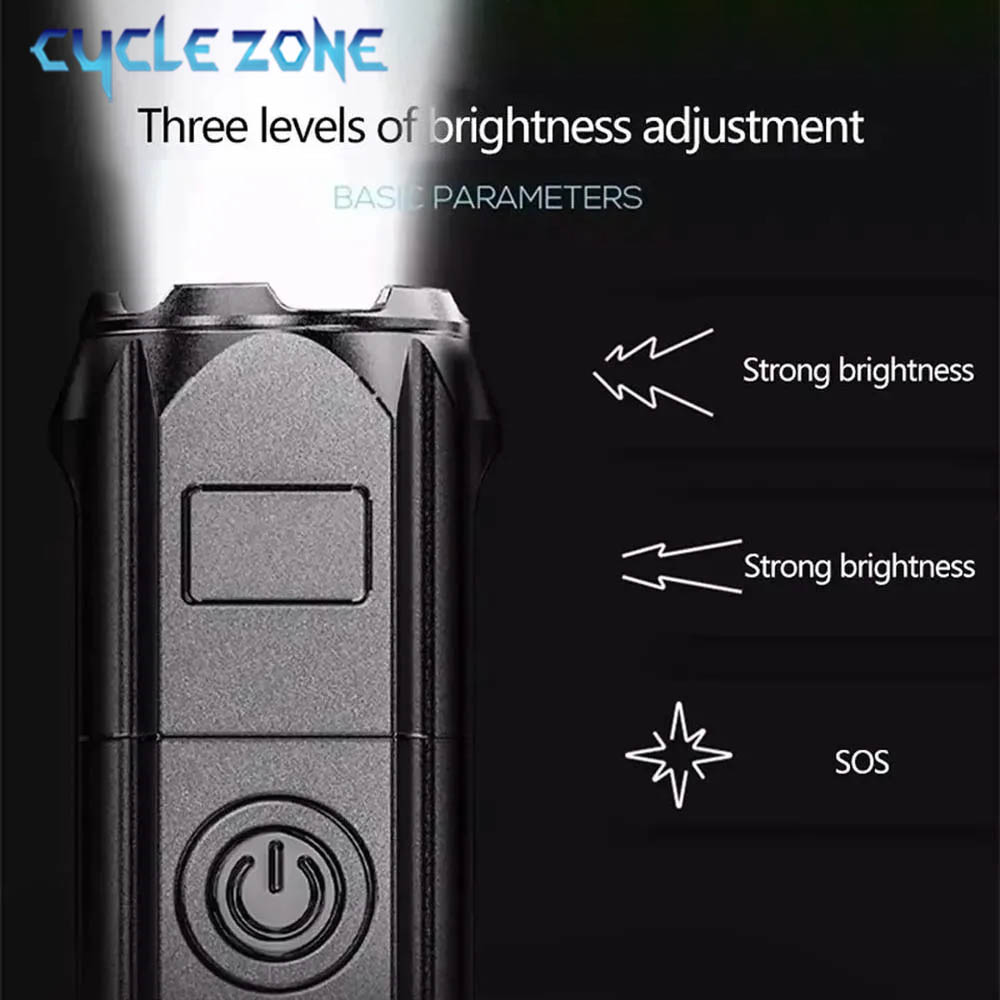 Portable LED Flashlight USB Re - Outdoor Camping Zone review and price